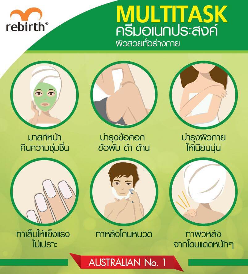 Rebirth,Lanolin Anti-Wrinkle Cream,ครีมบำรุงผิวหน้า,ลดรอยดำสิว,ผิวนุ่นชุ่มชื่น